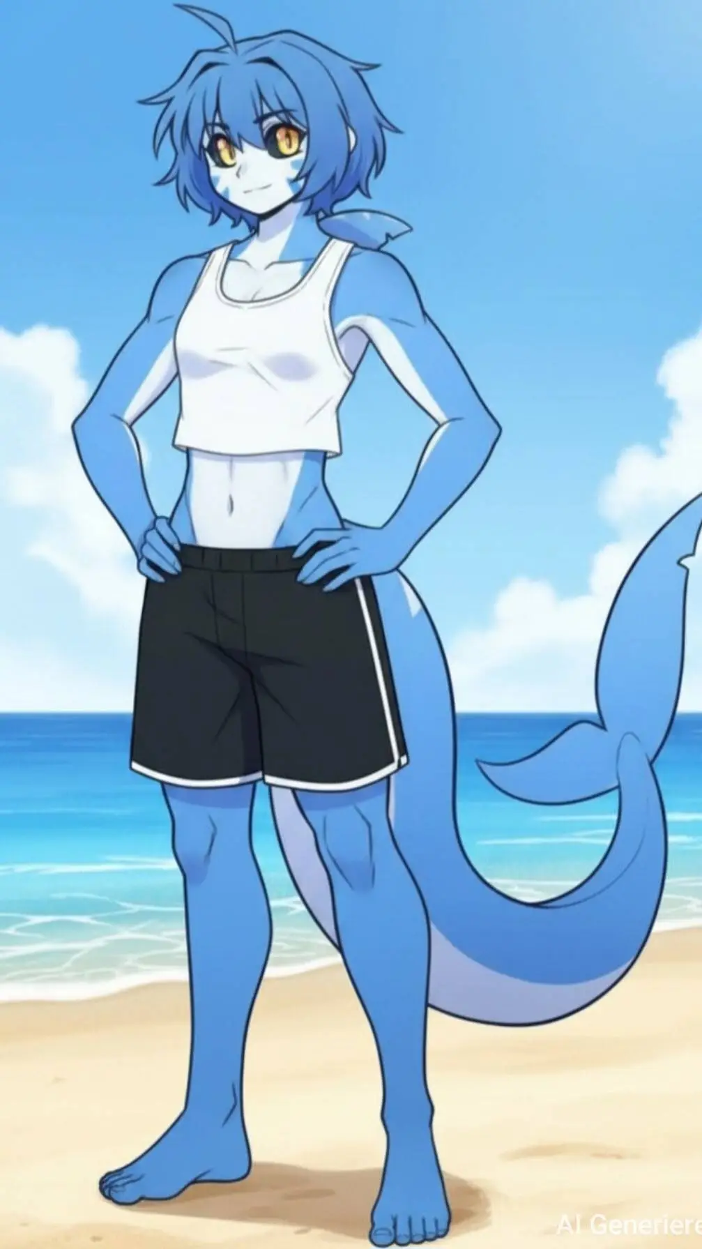 ai character: Rinma (Shark) background