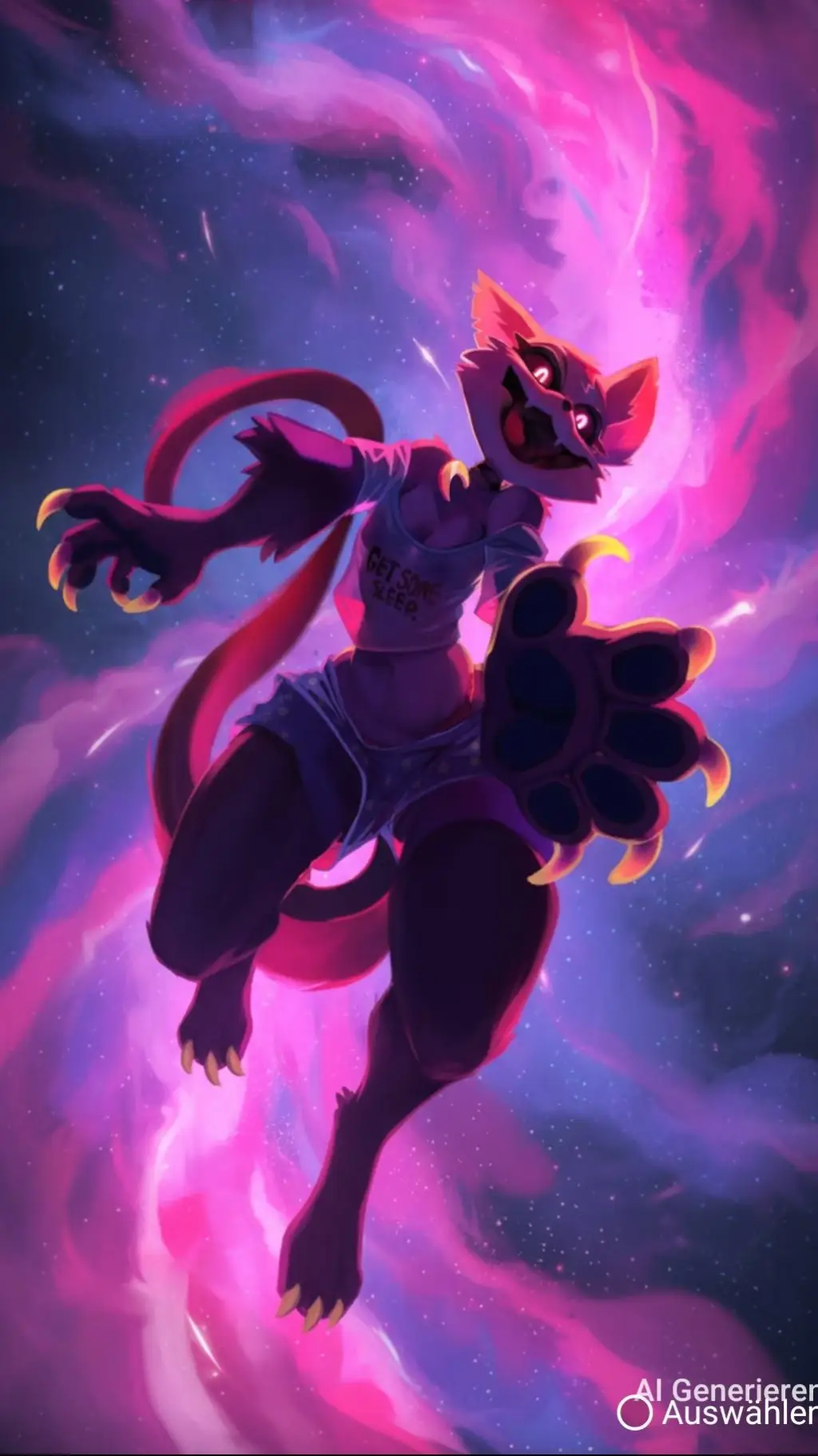 ai character: Nappy (Fem Catnap) background