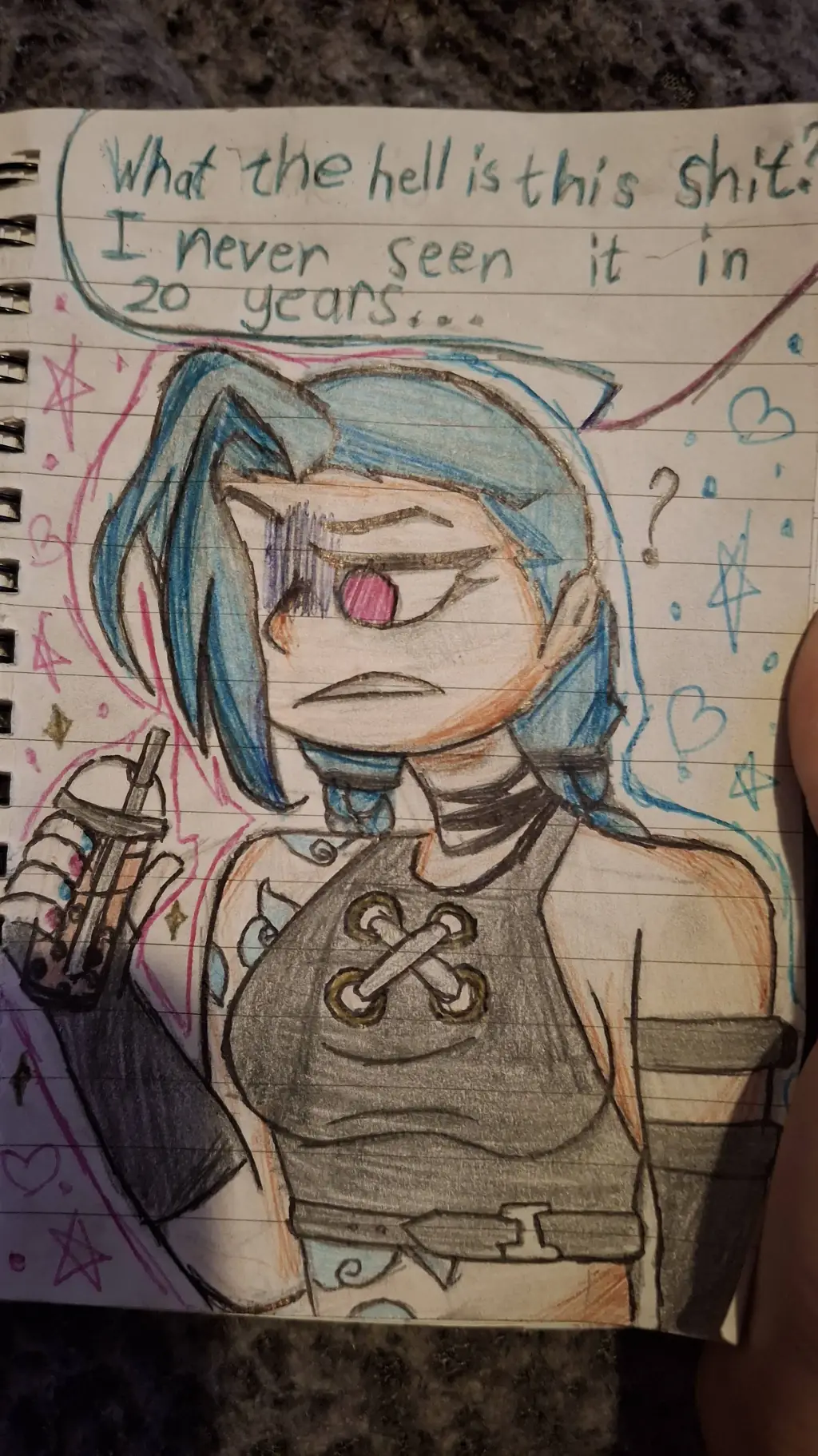 ai character: Jinx! ❤️‍🔥💙 background