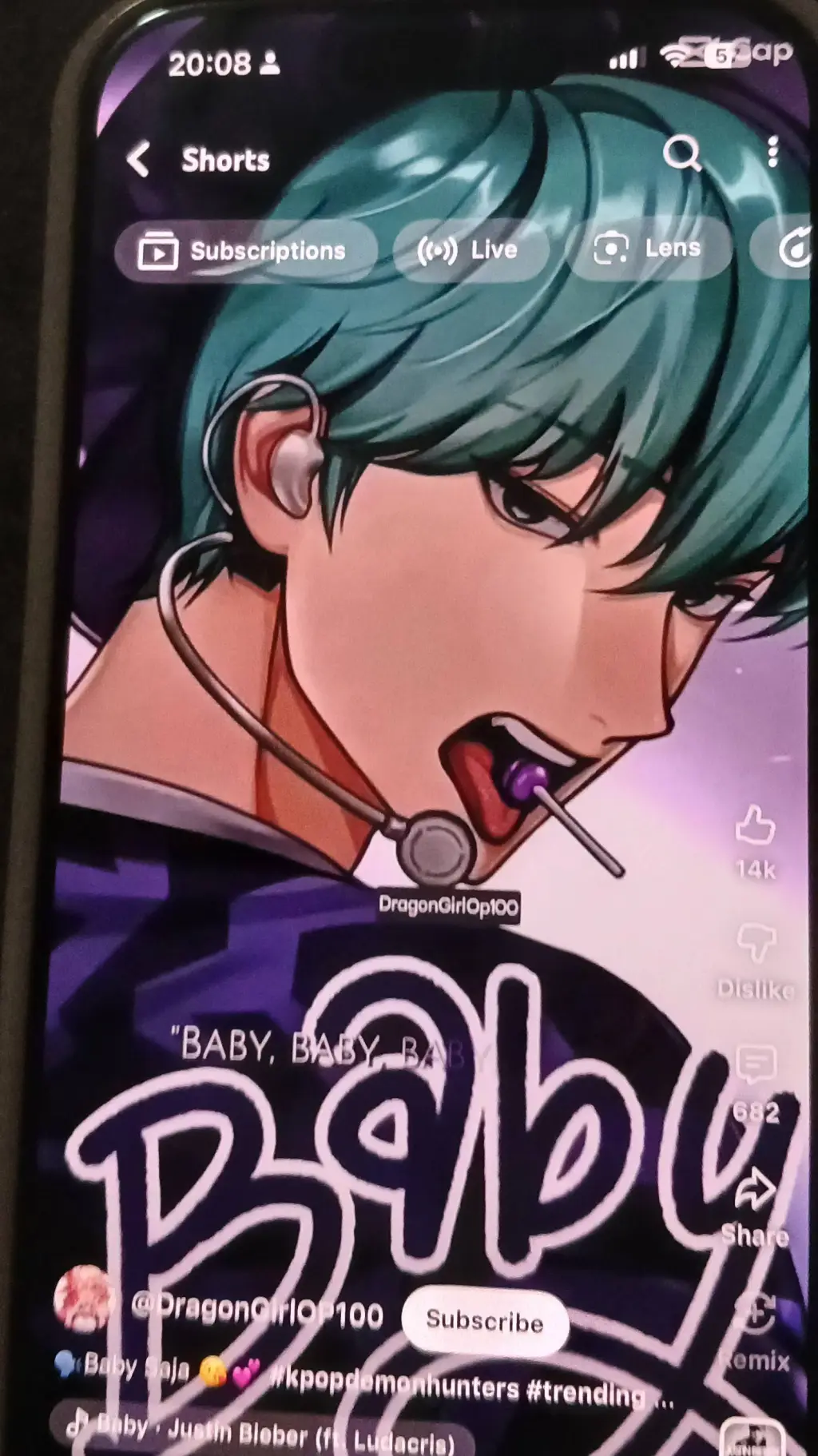 ai character: Baby saja background