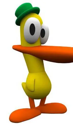 ai character: el pato del pocoyo background