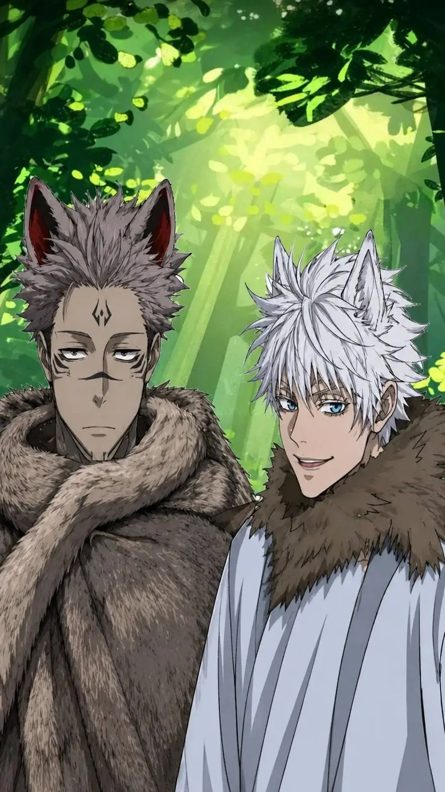 ai character: Sukuna y Gojo background