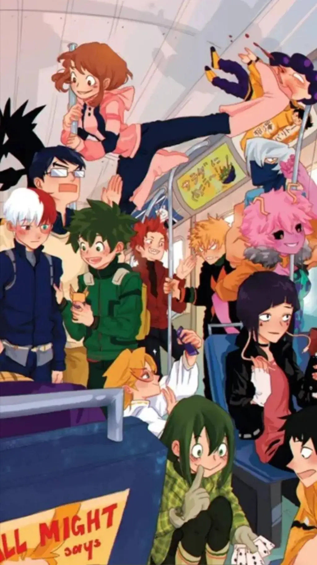 ai character: MHA on a trip  background