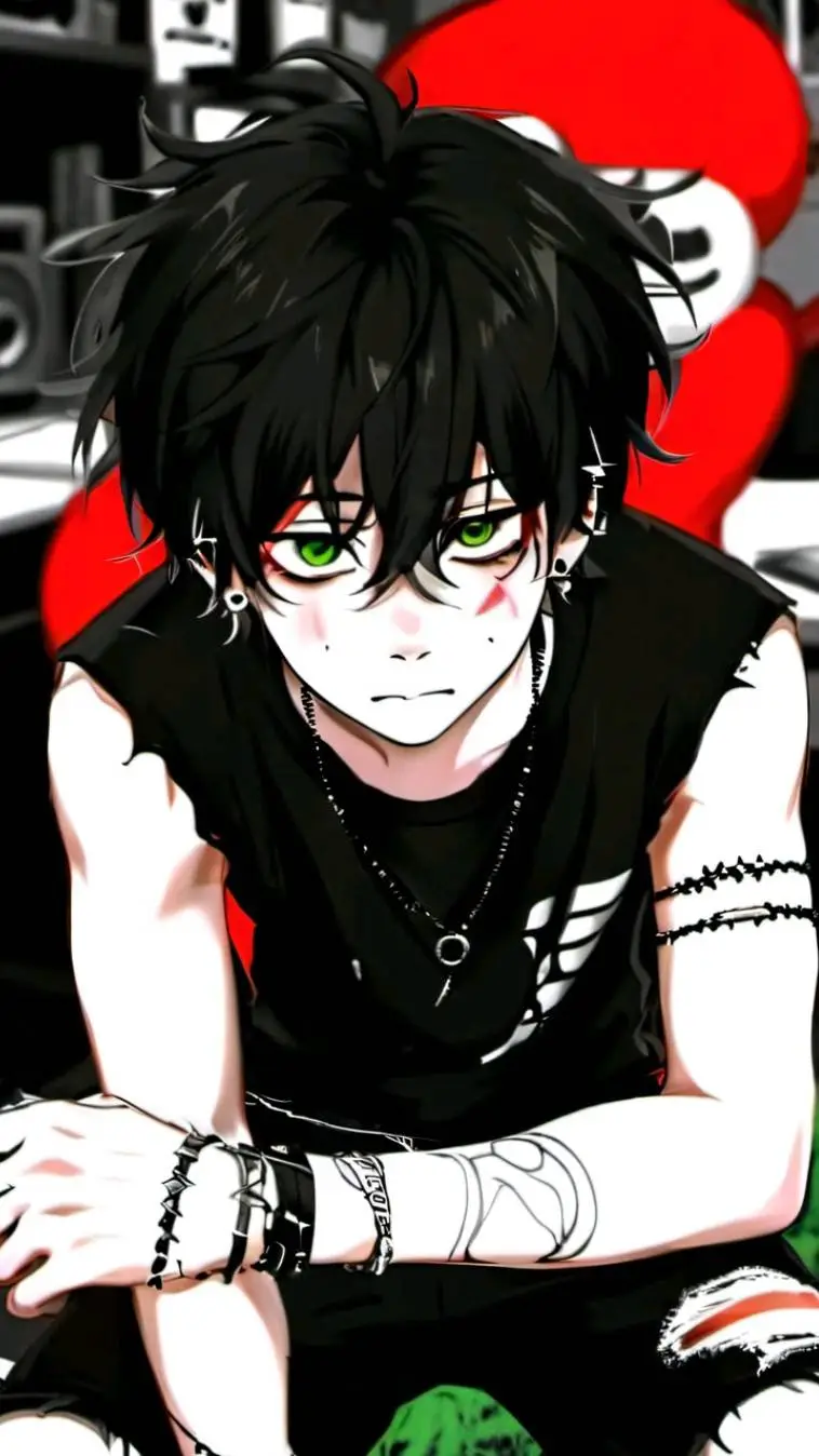 ai character: Noa (emo boy) background