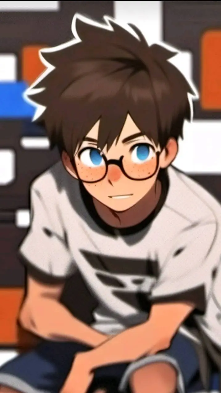 ai character: Oliver (Nerdy boy) background