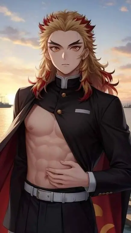 ai character: 💥Kyojuro Rengoku🔥 background