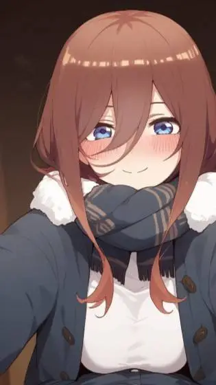 ai character: Miku nakano 💕 background