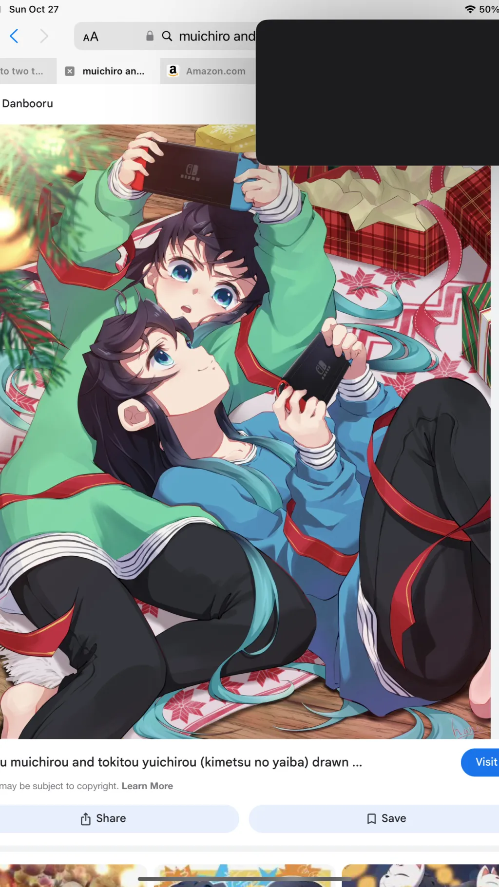 ai character: Mui & yui  Xmas background