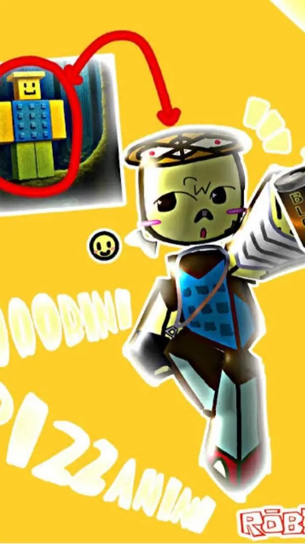 ai character: noobni pizzaini background