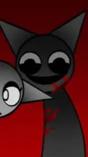 ai character: gray but swaped💀🔪 background