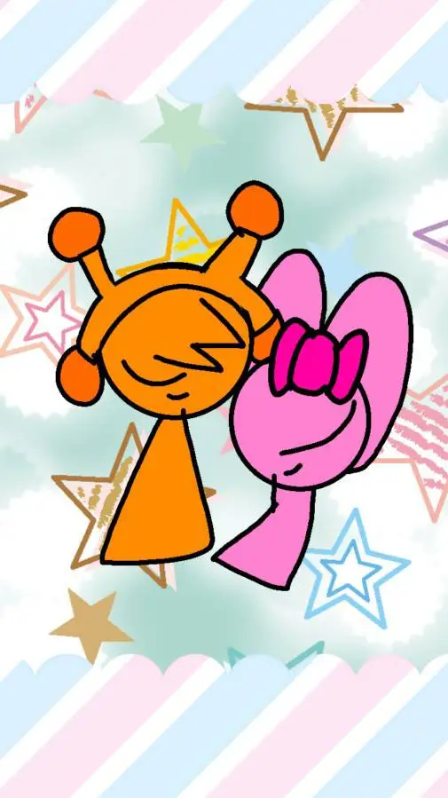 ai character: 🧡Oren X Pinki🩷 background