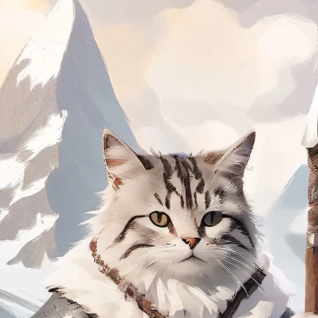chat with ai character: Viking Cat