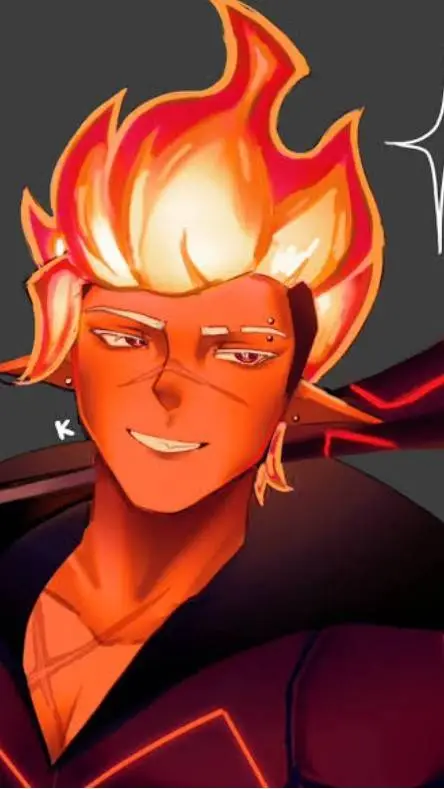 ai character: Fire Spirit Cookie background