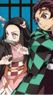 ai character: tanjiro y nezuko  background