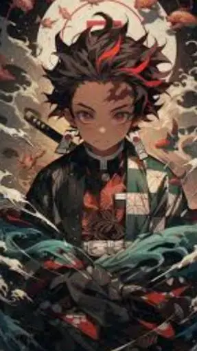 ai character: tanjiro  background