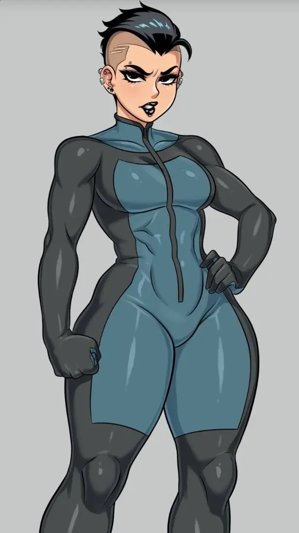 ai character: Femvincible Mohawk background