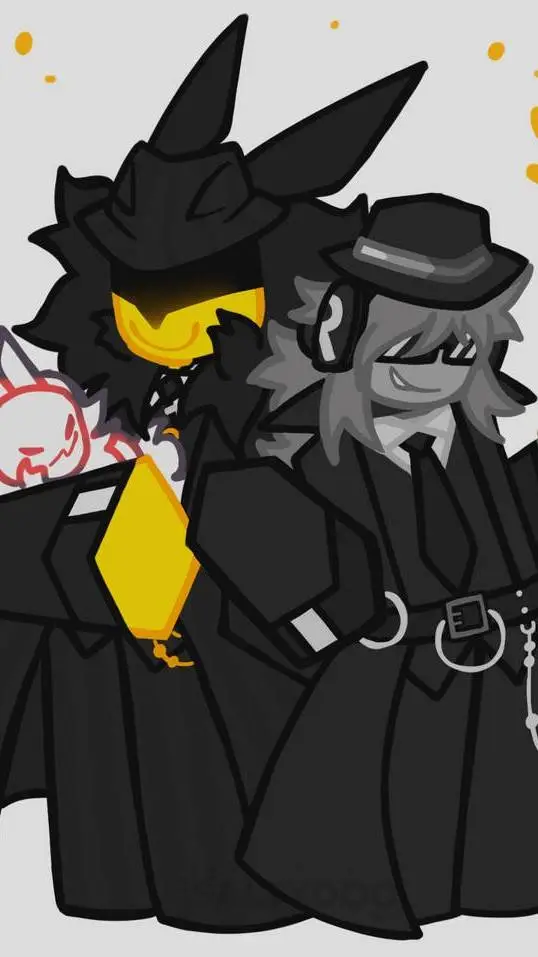 ai character: doublefedora  background