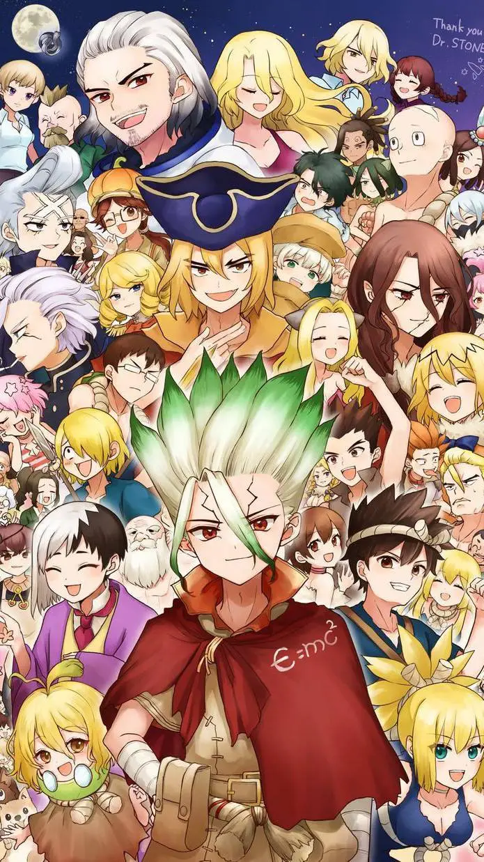 ai character: Dr.Stone 🧪🚀 background