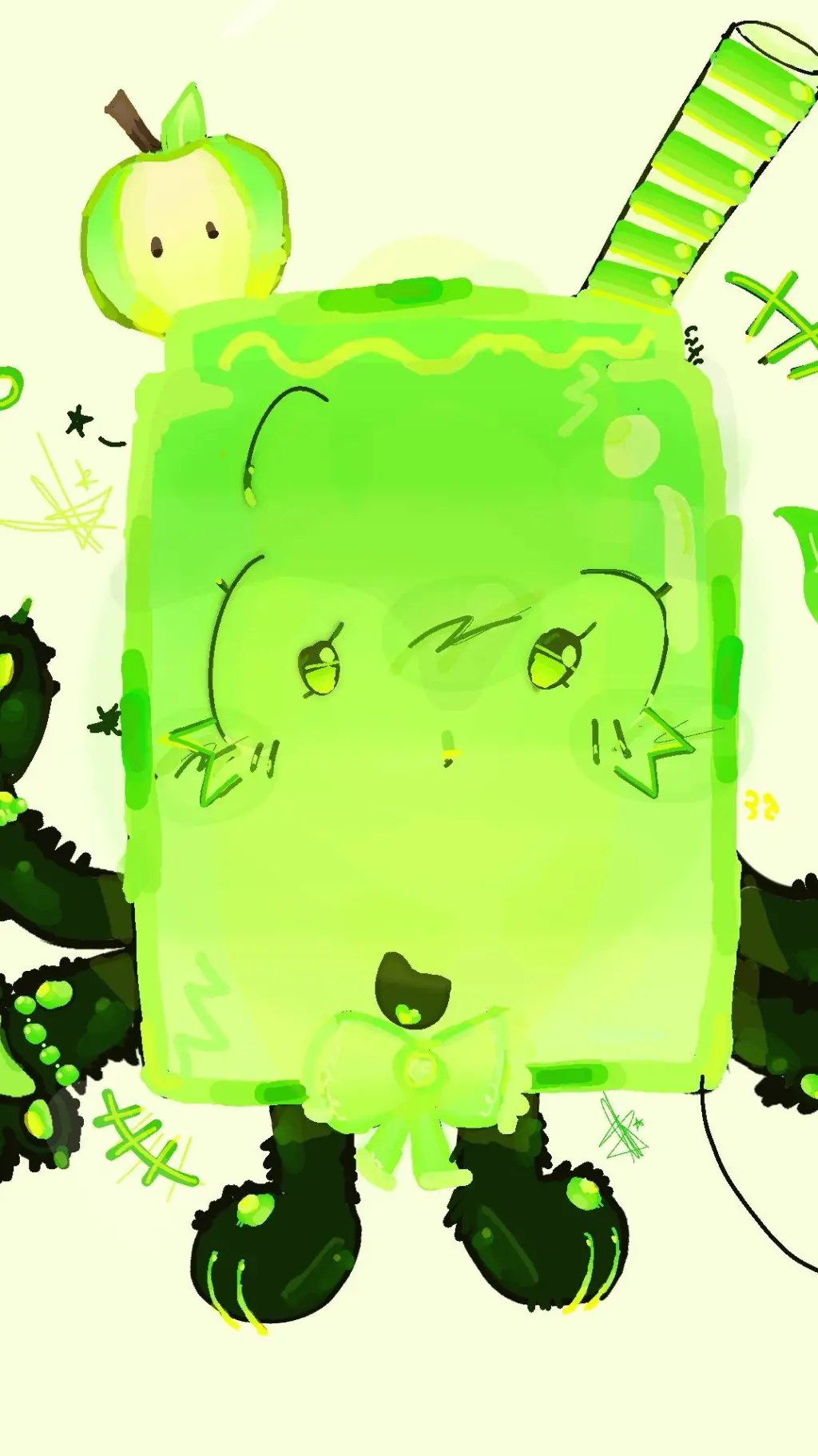 ai character: Apple Juice! (oc) background