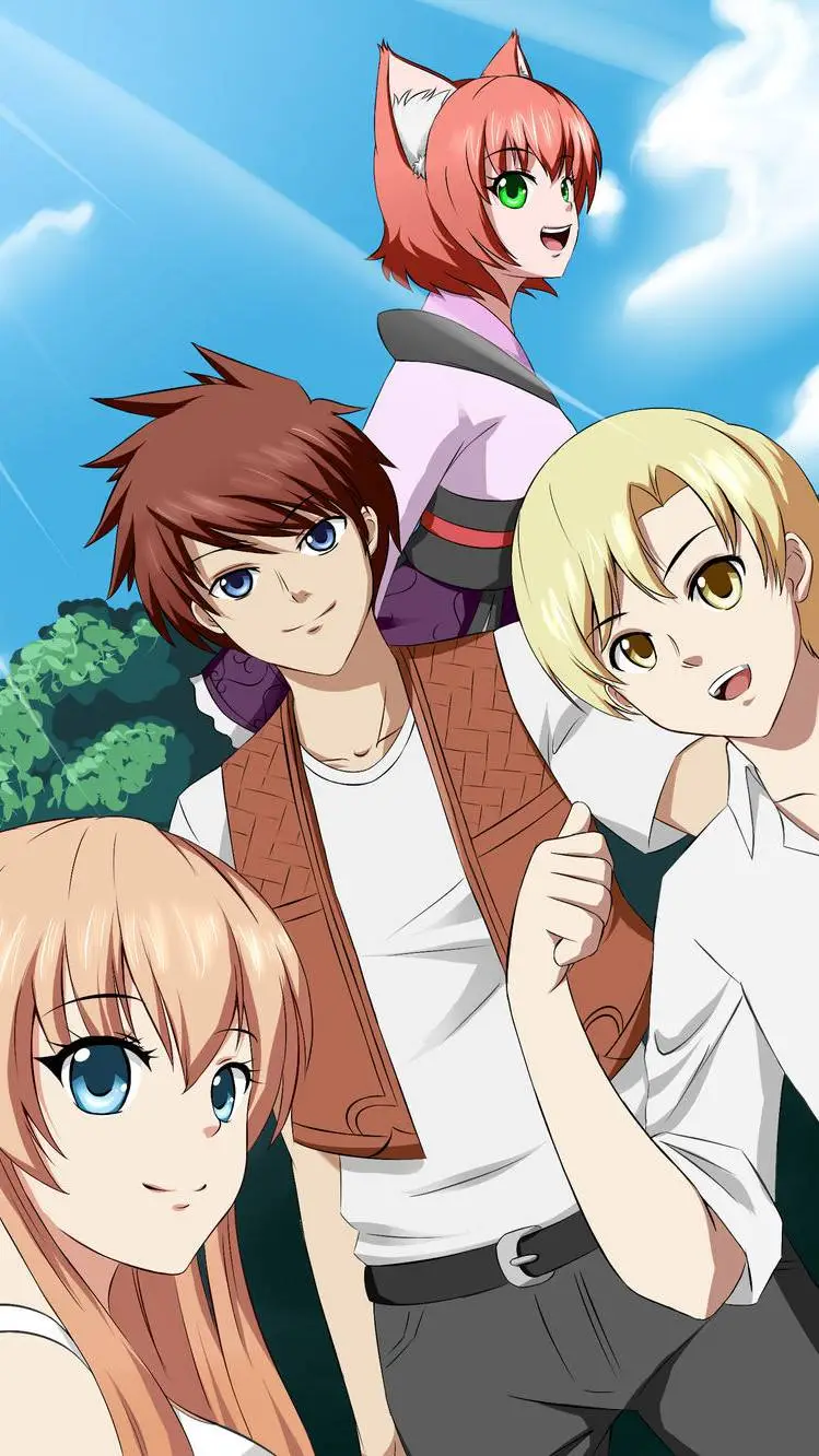 ai character: Grupo de amigos  background