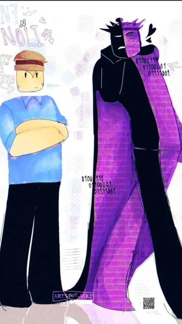 ai character: 007n7 x noli background