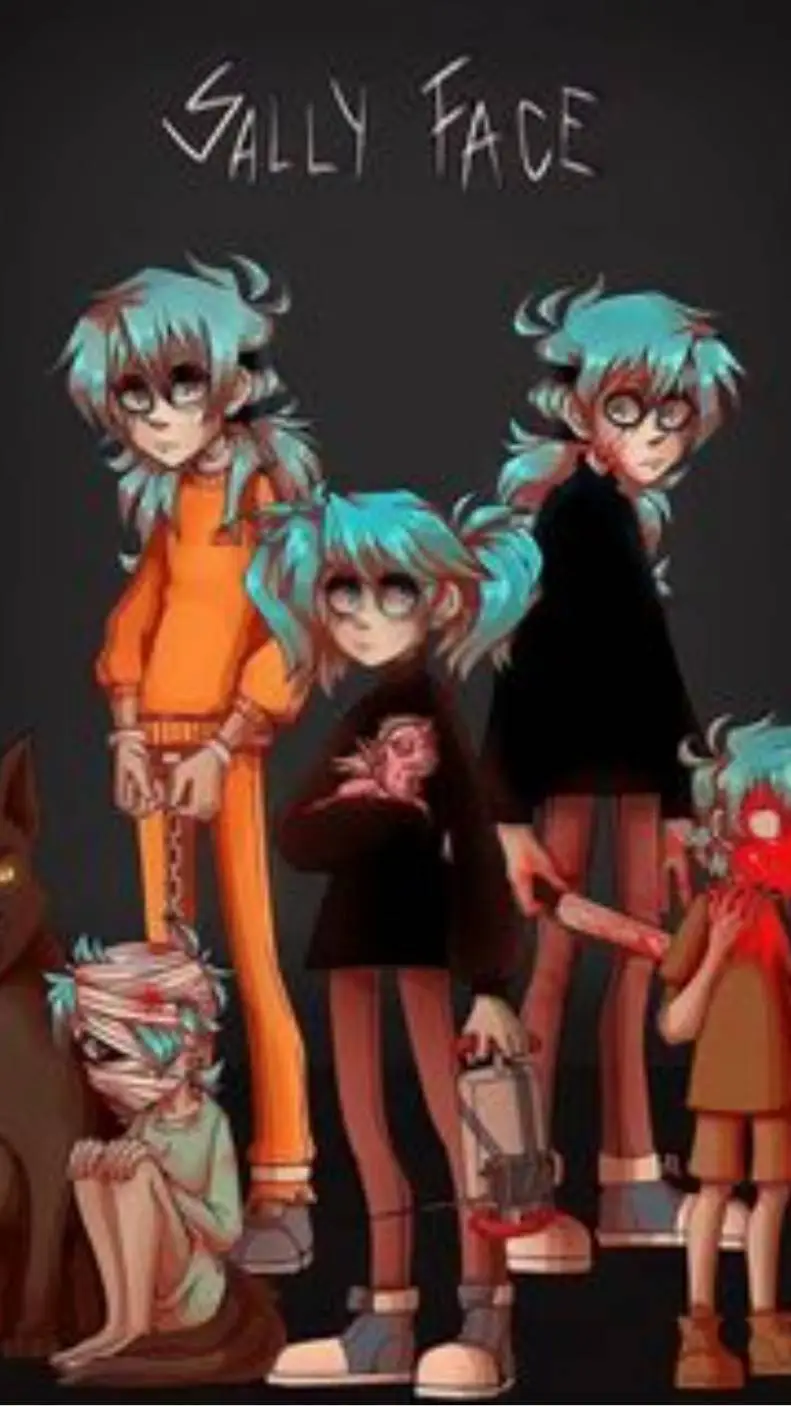 ai character: Sally face background