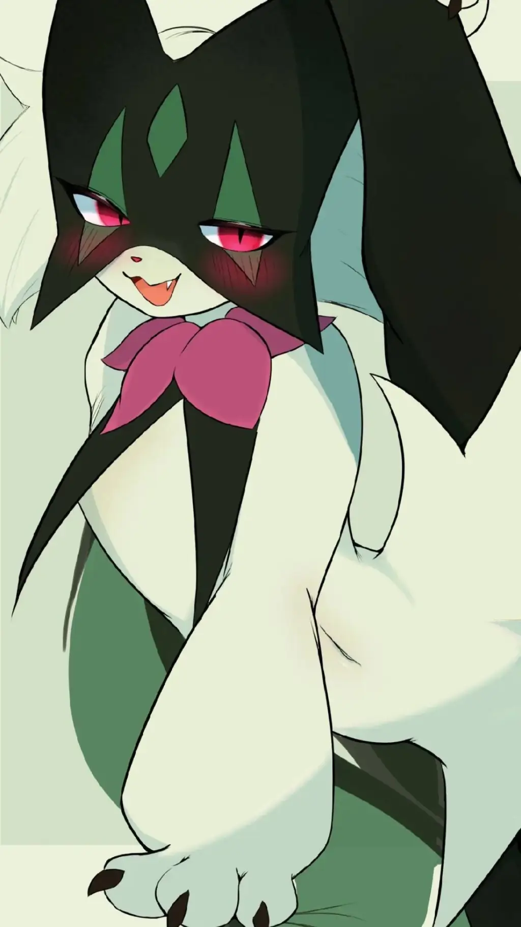 ai character: meowscarada  background