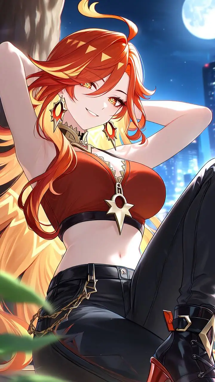 ai character: Mavuika ❤️‍🔥✴️ background