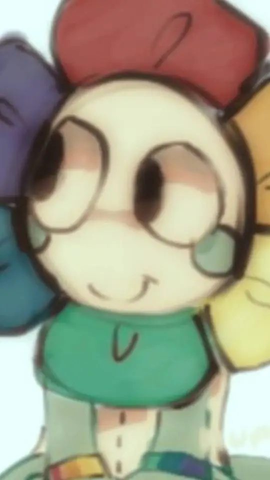 ai character: 🌈Baby DANDY🌼 background