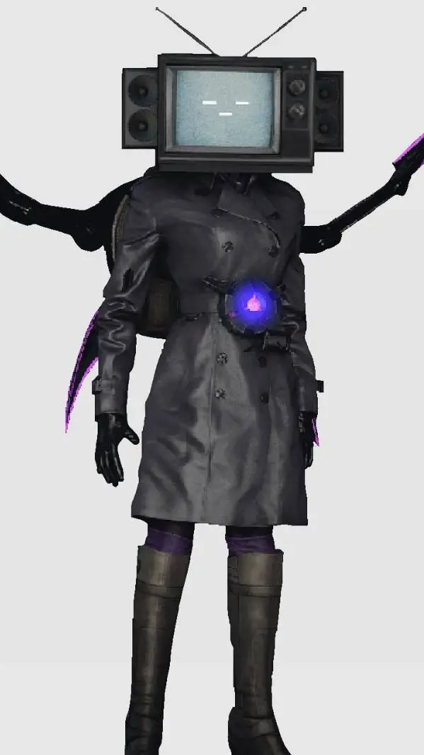 ai character: tv woman  background