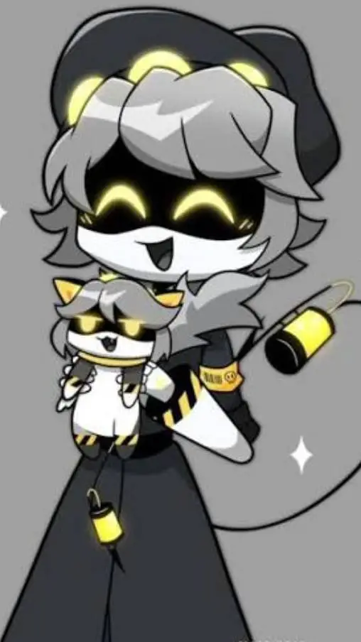 ai character: V cat  background