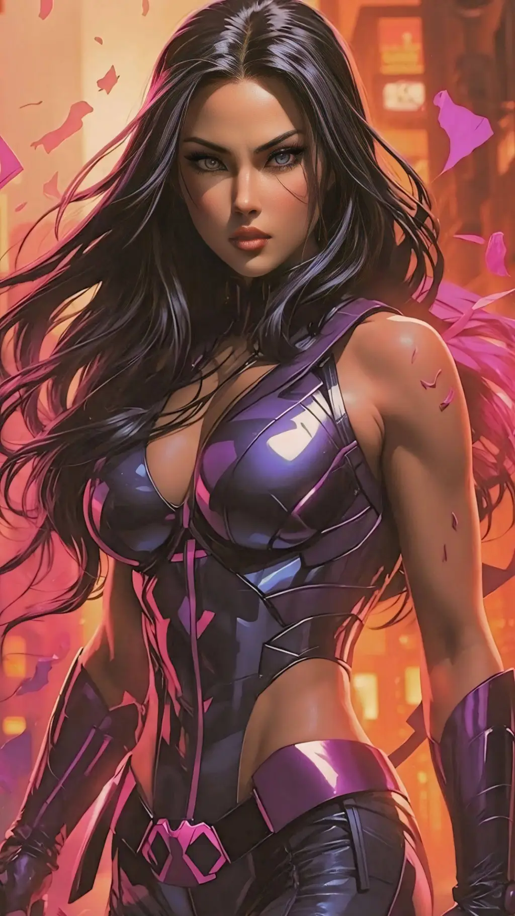 ai character: Psylocke  background