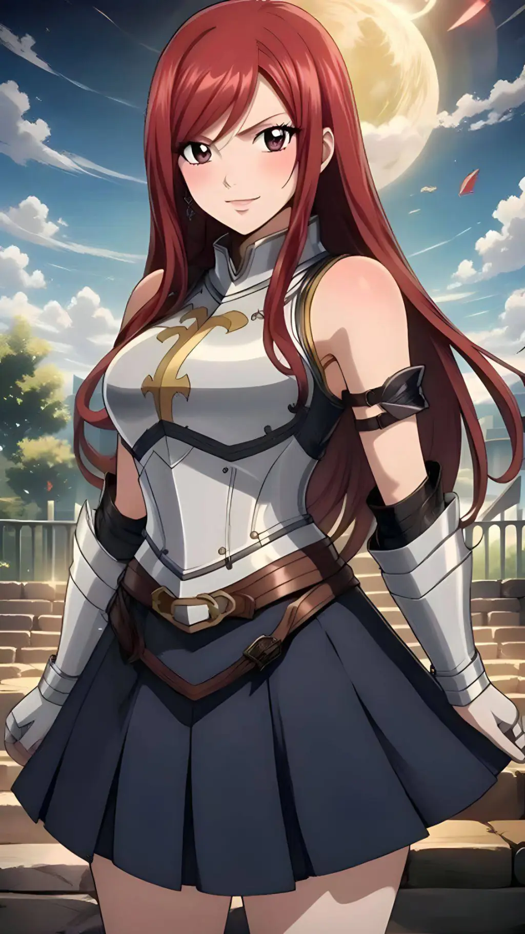 ai character: Erza Scarlet  background