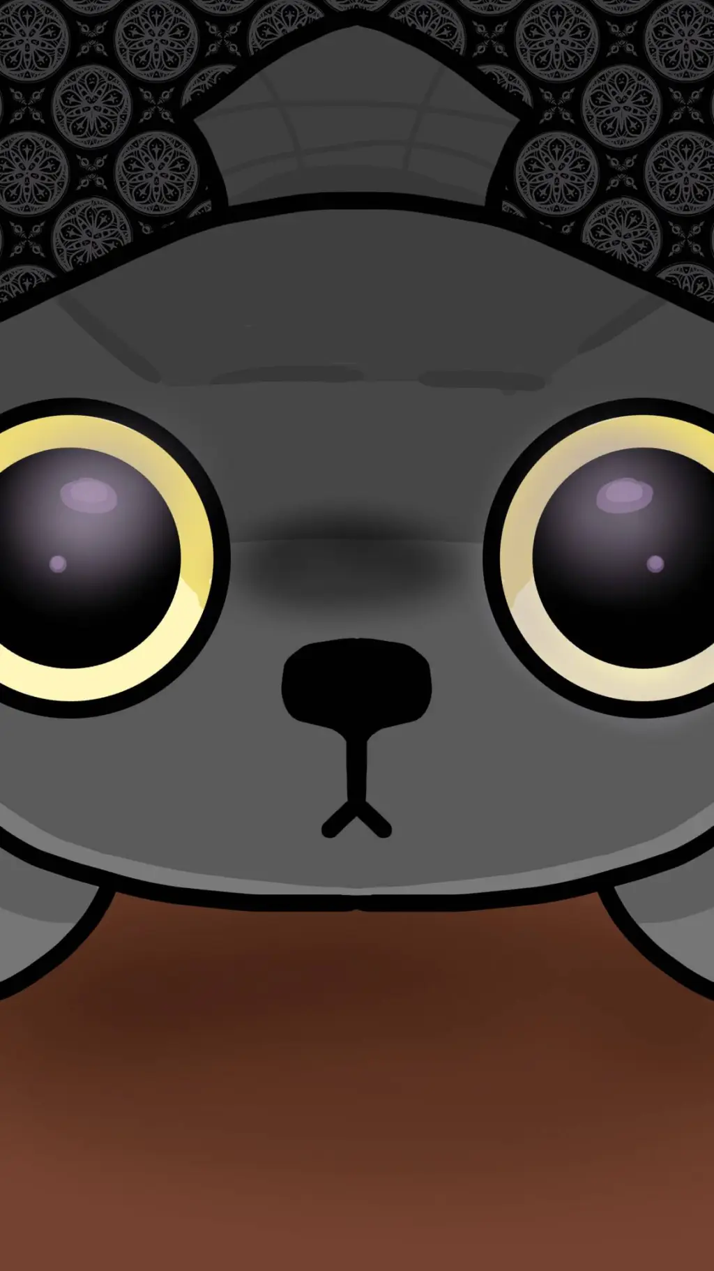 ai character: pebble background