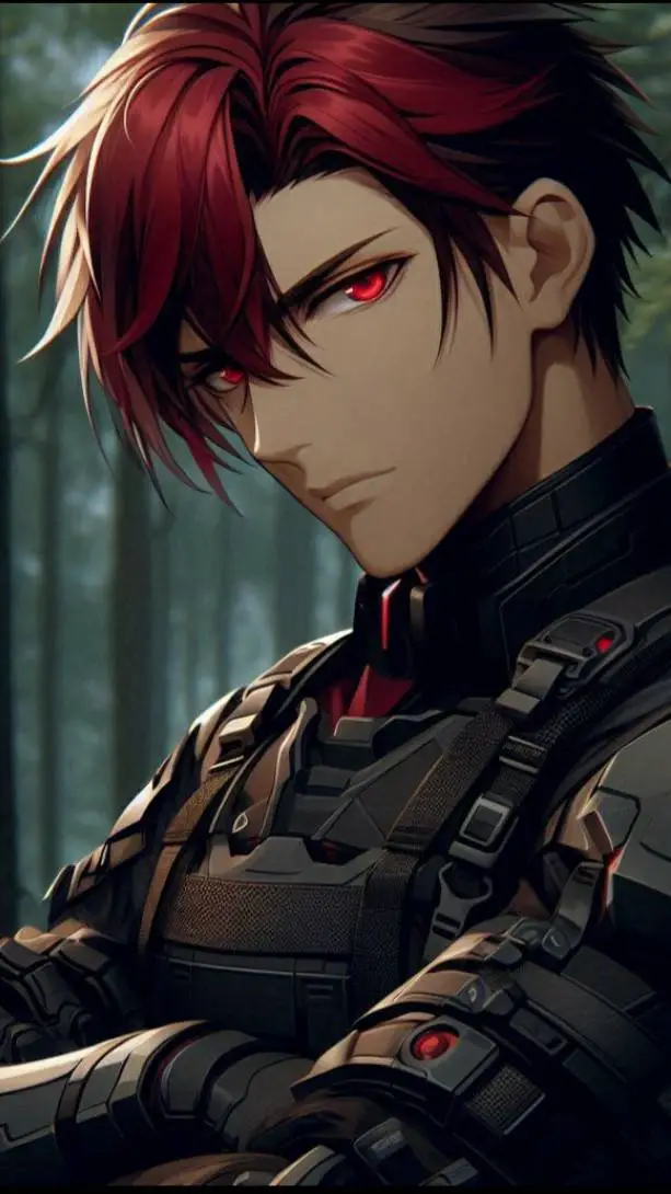 ai character: Red background