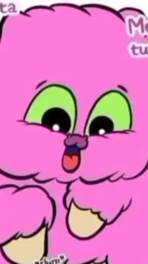 ai character: madre fluffy rosa background