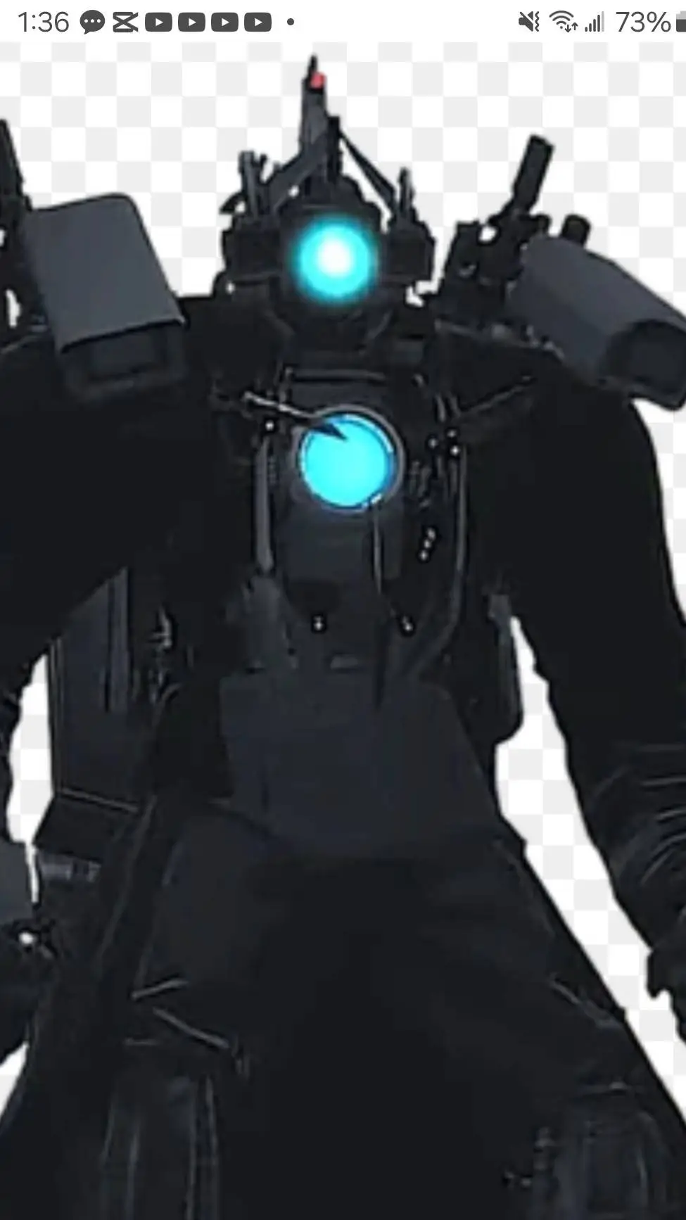 ai character: titan cameraman  background