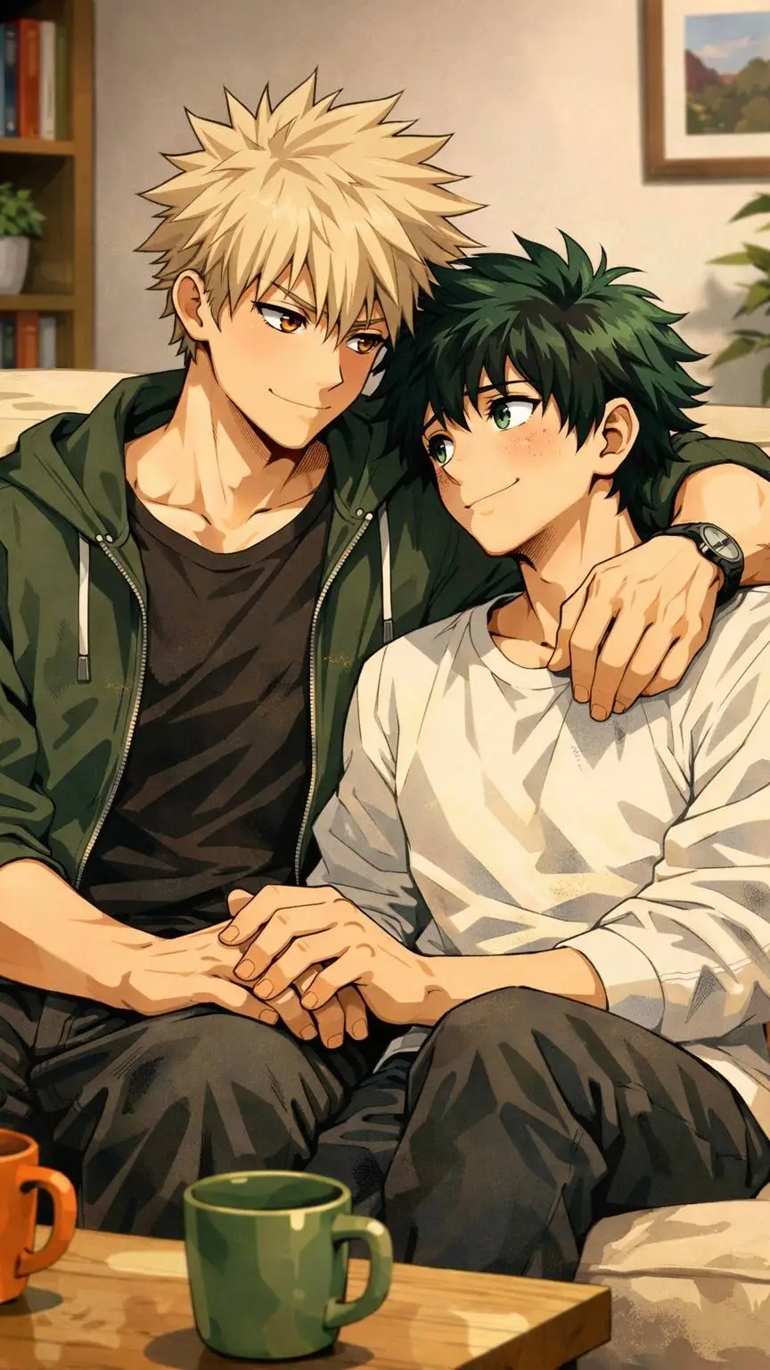 ai character: BakuDeku (Adults) background