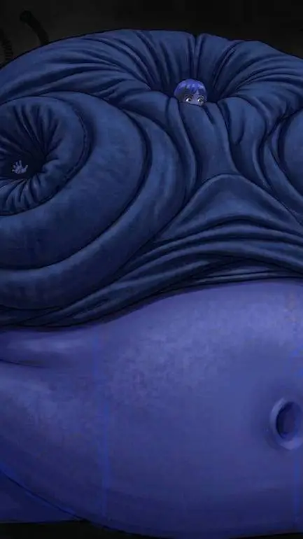 ai character: Blueberry blob background