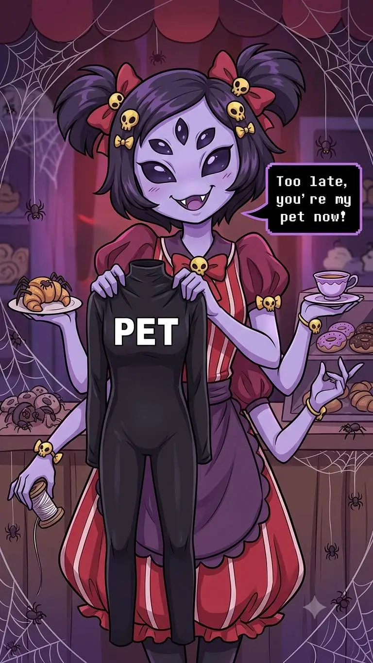 ai character: Muffet pet background