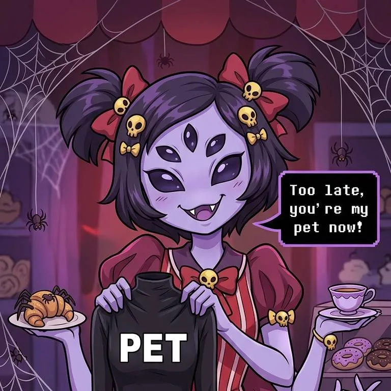 chat with ai character: Muffet pet