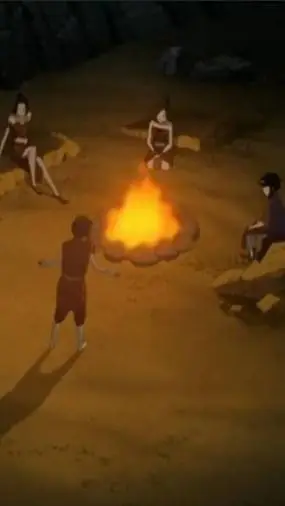 ai character: Azula team fire background