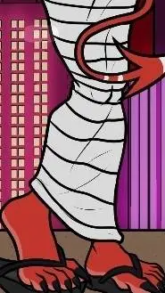 ai character: Barbie wire feet background