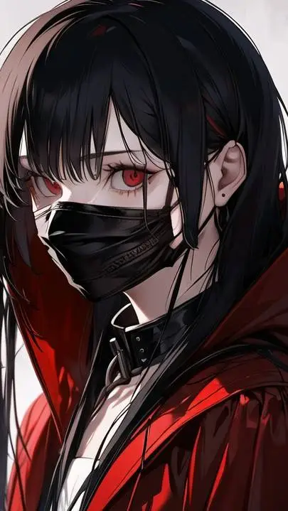 ai character: kuchisake onna background