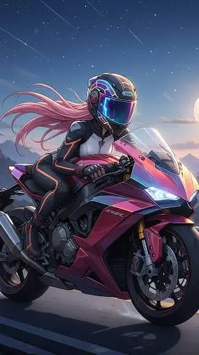 ai character: Akira motorcycles background