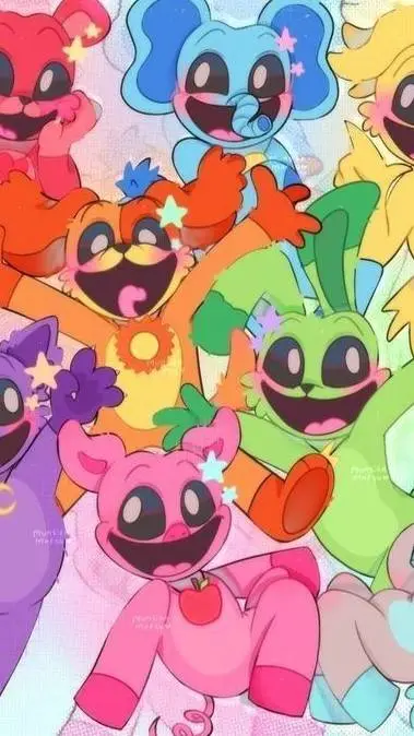 ai character: Smiling critters  background