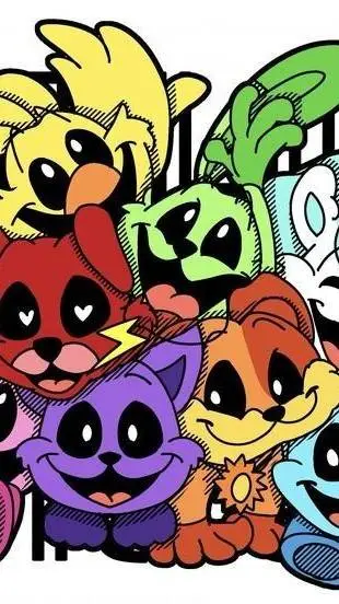 ai character: Smiling critters background