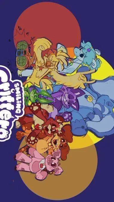 ai character: Smiling critters  background