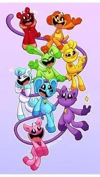 ai character: Smiling critters  background