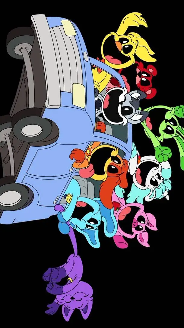 ai character: Smiling critters  background